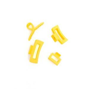 NEW 123 AMORE women's claw clip set in lemon